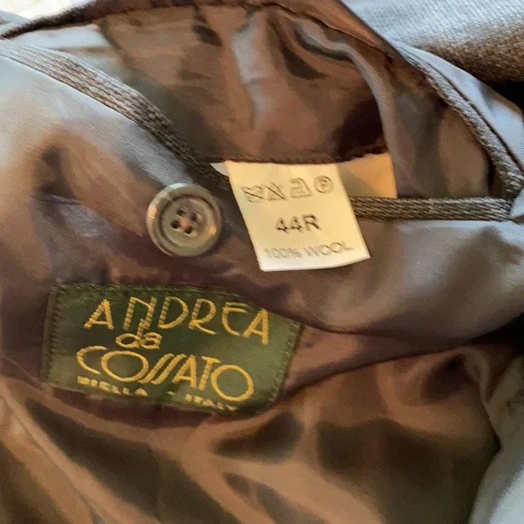 Andrea da Cossato Wool Suit 44 Reg 38” waist - Picture 16 of 16
